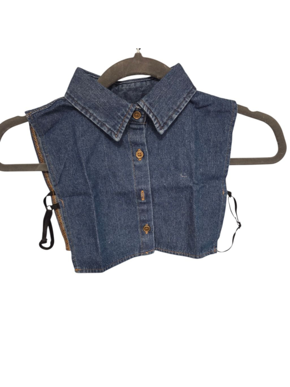 Denim Button Down Dickie Collar O/S